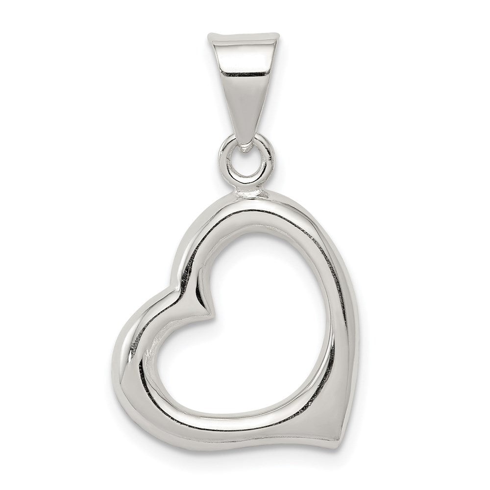 Sterling Silver Heart Pendant QC4601