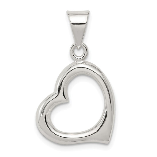 Sterling Silver Heart Pendant QC4601