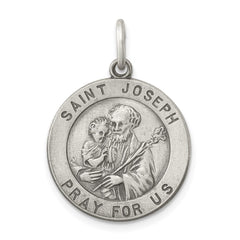 Sterling Silver Antiqued Saint Joseph Medal QC460