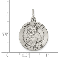 Sterling Silver Antiqued Saint Anthony Medal QC461