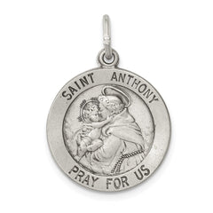 Sterling Silver Antiqued Saint Anthony Medal QC461