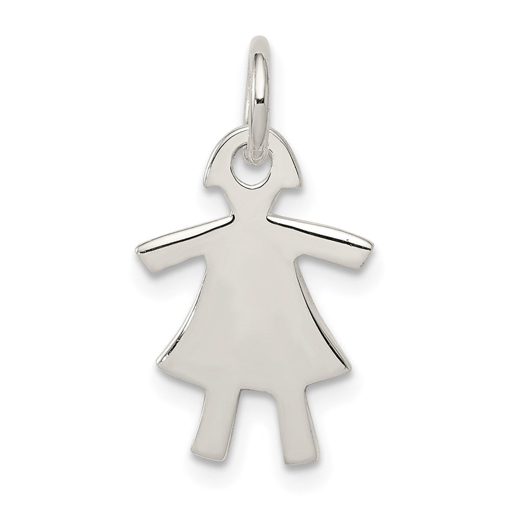 Sterling Silver Girl Charm QC4629