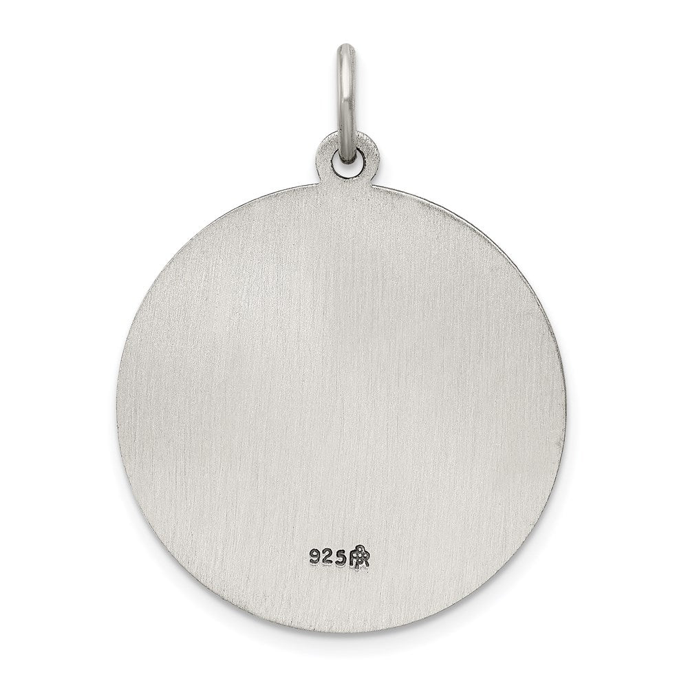 Sterling Silver Antiqued Saint Florian Medal QC464