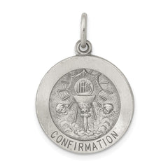 Sterling Silver Antiqued Confirmation Medal Charm QC467