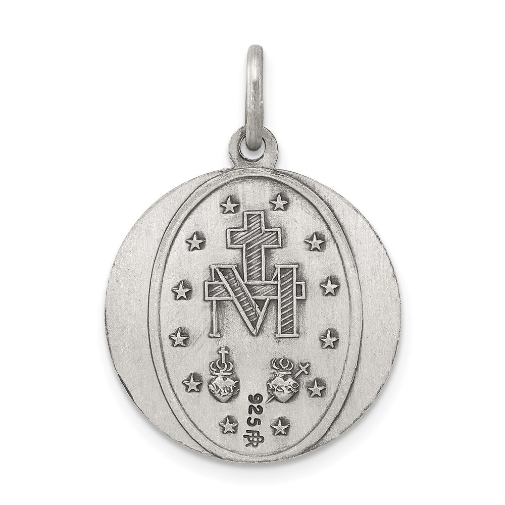 Sterling Silver Antiqued Miraculous Medal QC468
