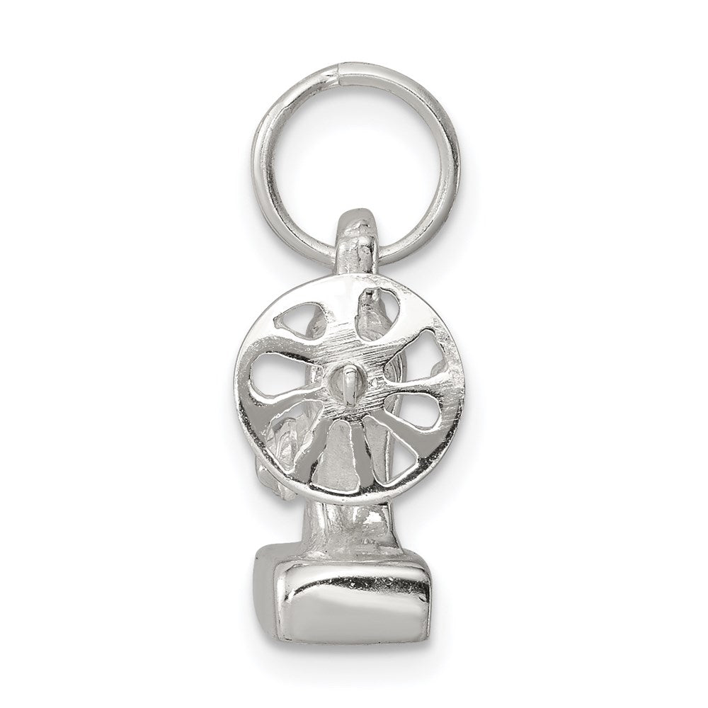 Sterling Silver Rhodium-plated Sewing Machine Charm QC4680