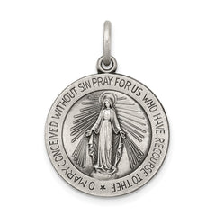 Sterling Silver Antiqued Miraculous Medal QC468