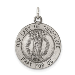 Sterling Silver Antiqued Our Lady of Guadalupe Medal QC469