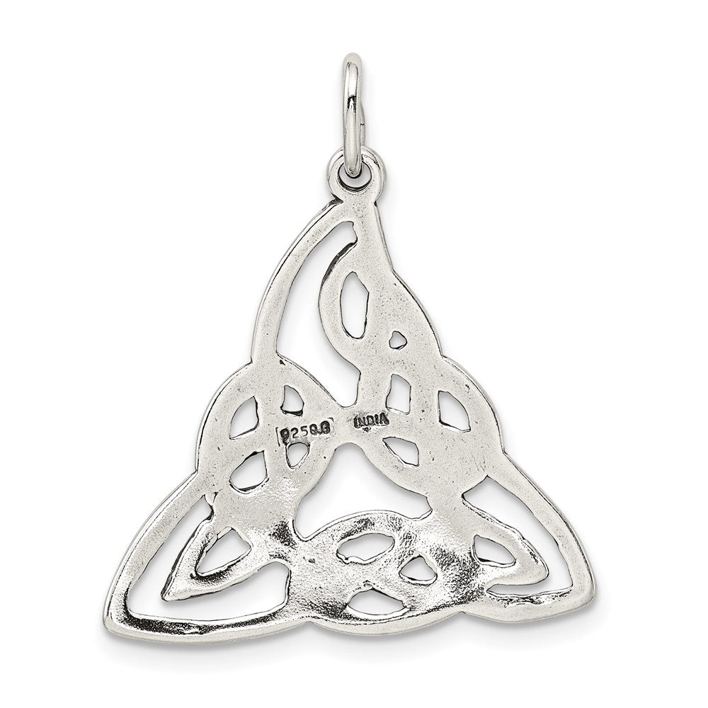 Sterling Silver Antiqued Celtic Charm QC4707