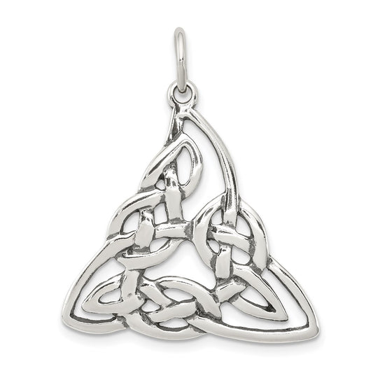 Sterling Silver Antiqued Celtic Charm QC4707