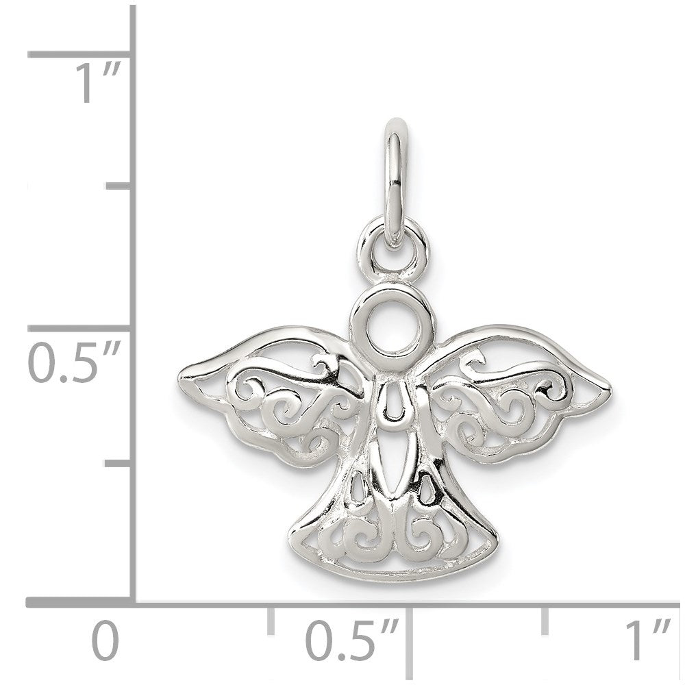 Sterling Silver Filigree Angel Charm QC4755