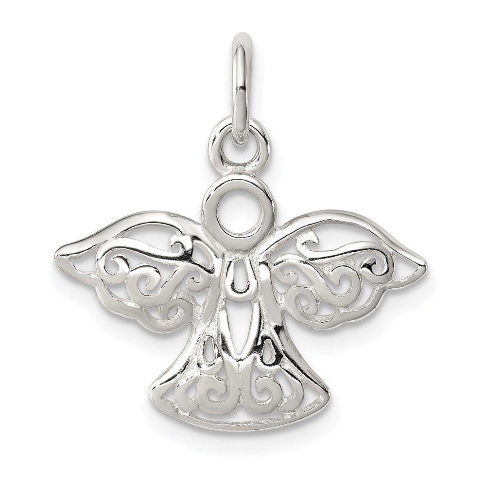 Sterling Silver Filigree Angel Charm QC4755