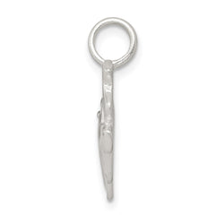 Sterling Silver Diamond Cut Grand Piano Pendant QC4777