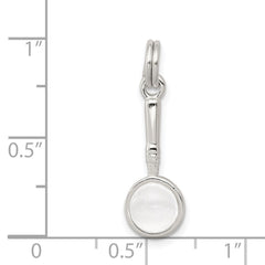 Sterling Silver Rhodium-plated Magnifying Glass Charm QC4786