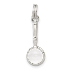 Sterling Silver Rhodium-plated Magnifying Glass Charm QC4786
