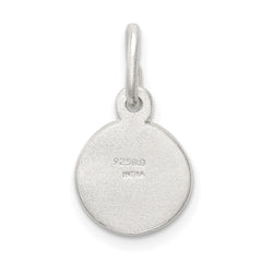 Sterling Silver D/C Cherub Disk Charm QC4826
