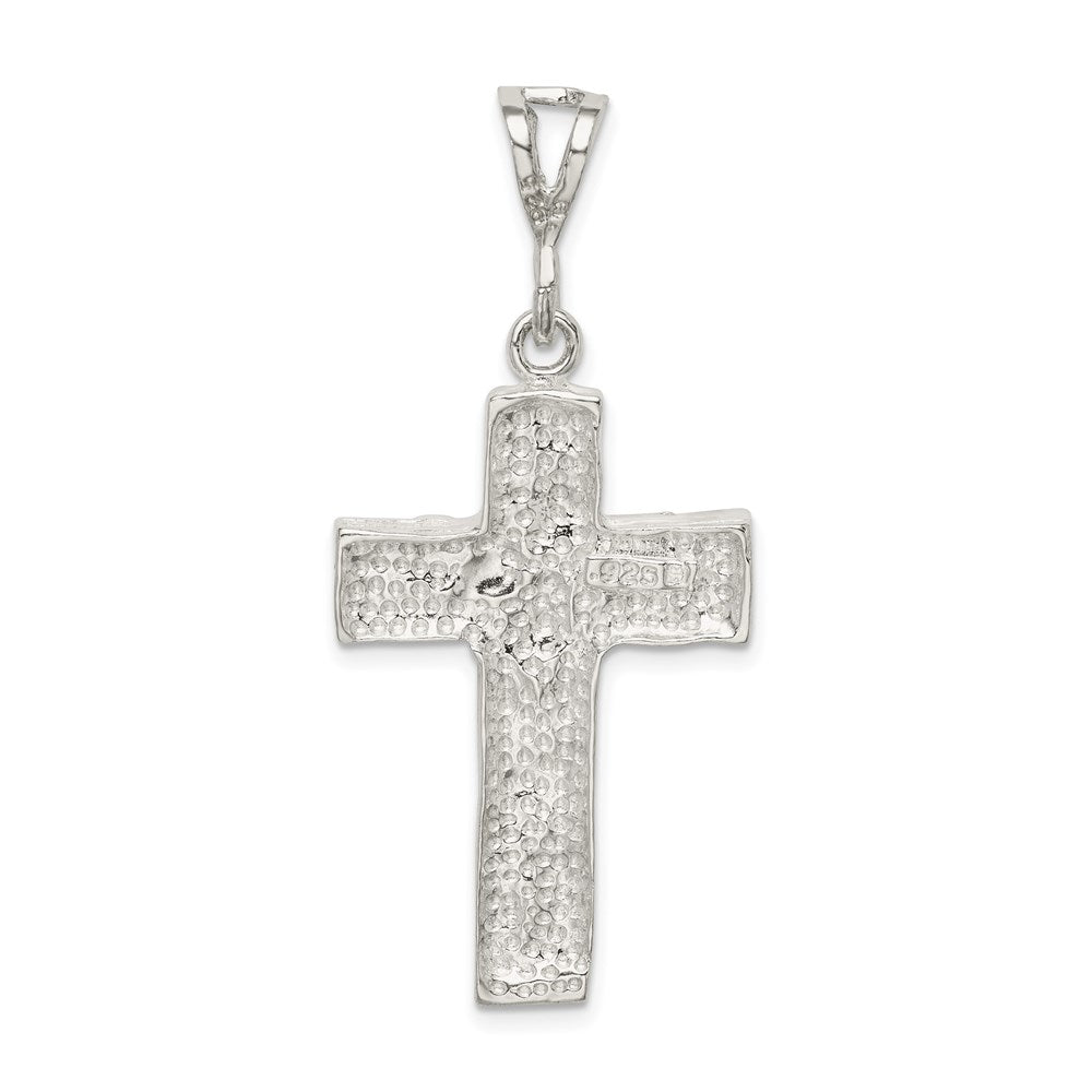 Sterling Silver Nugget Cross Pendant QC484