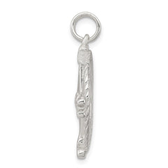 Sterling Silver Rhodium-plated Compass Charm QC4964