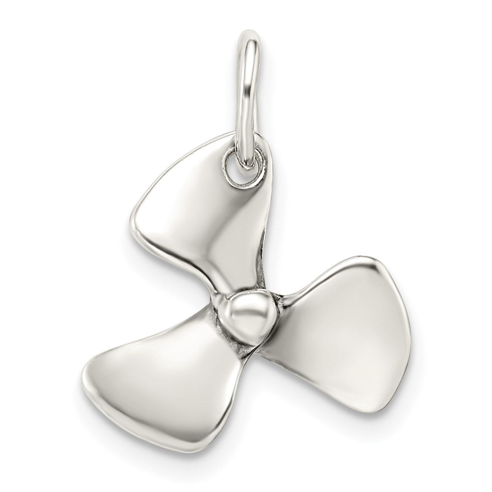 Sterling Silver 3D Antiqued Boat Propeller Charm QC4978