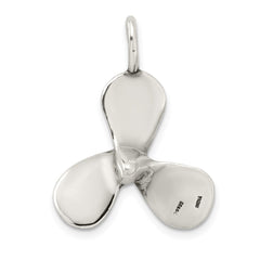 Sterling Silver 3D Antiqued Large Boat Propeller Charm QC4980