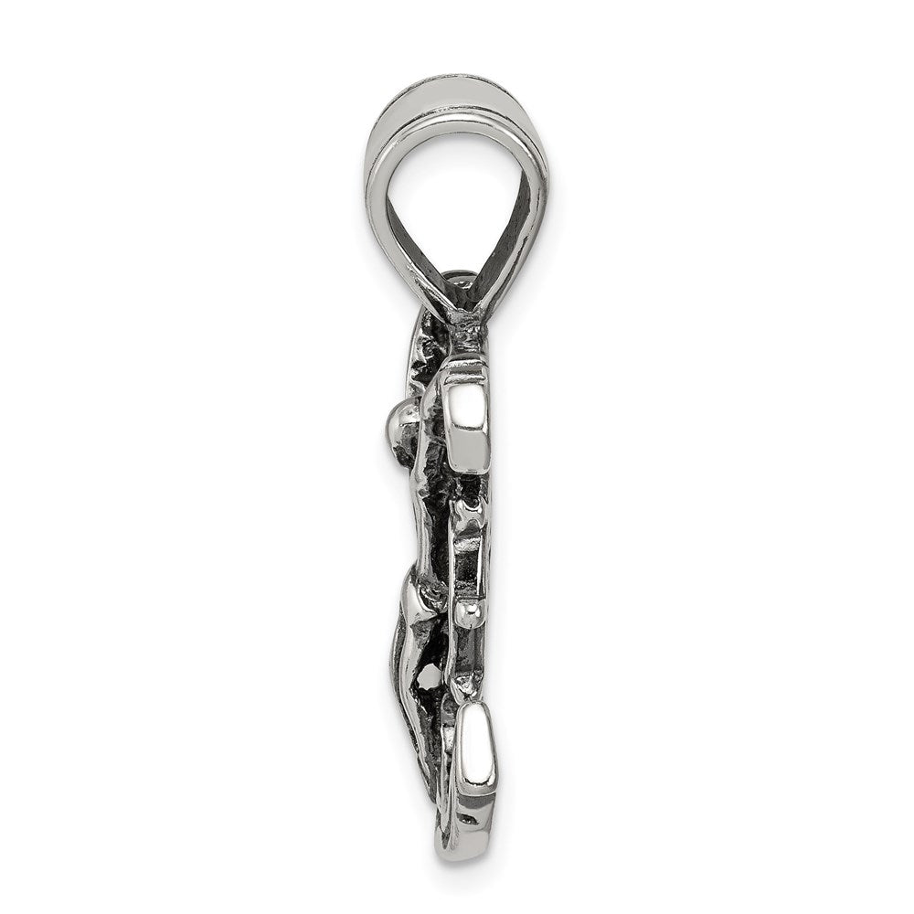 Sterling Silver Antiqued Mariner's Crucifix Pendant QC4981