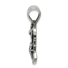 Sterling Silver Antiqued Mariner's Crucifix Pendant QC4981