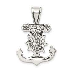 Sterling Silver Antiqued Mariner's Crucifix Pendant QC4981