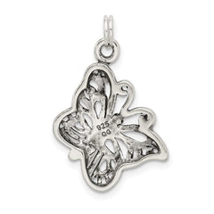 Sterling Silver Antique Butterfly Charm QC4997