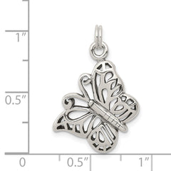 Sterling Silver Antique Butterfly Charm QC4997
