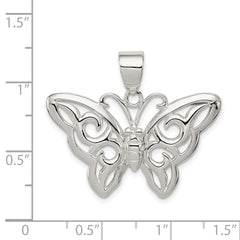 Sterling Silver Butterfly Pendant QC5007