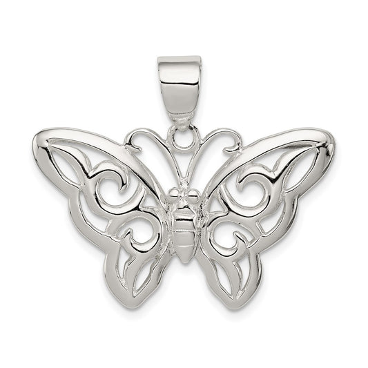 Sterling Silver Butterfly Pendant QC5007