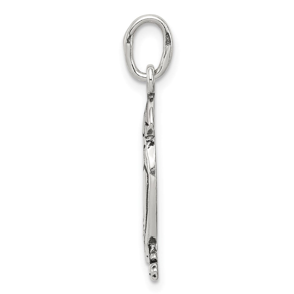 Sterling Silver Antiqued Puffin Charm QC5012