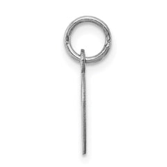 Sterling Silver Rhodium-plated Script Letter D Initial Charm QC5080D