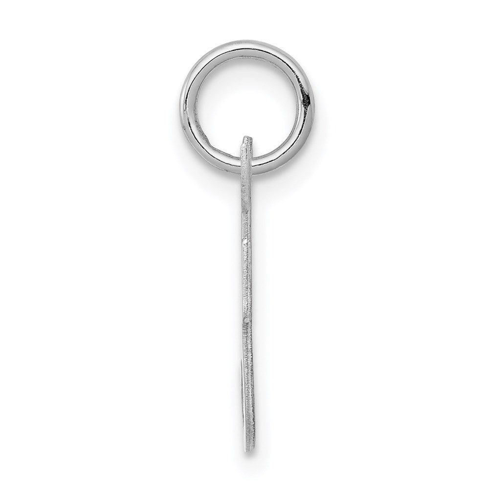 Sterling Silver Rhodium-plated Script Letter F Initial Charm QC5080F