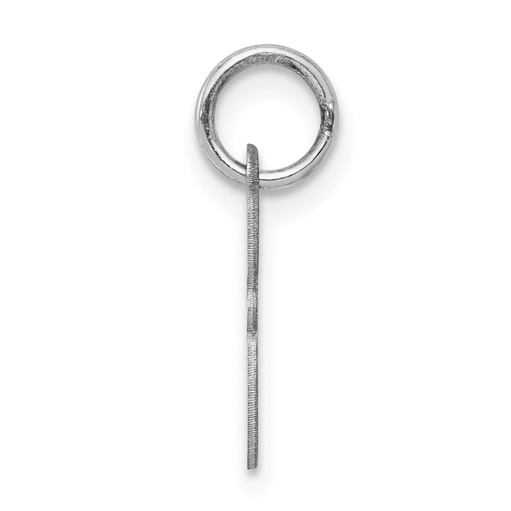 Sterling Silver Rhodium-plated Script Letter G Initial Charm QC5080G