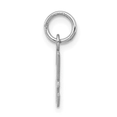 Sterling Silver Rhodium-plated Script Letter H Initial Charm QC5080H