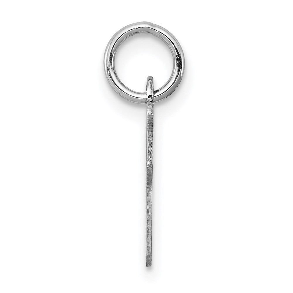 Sterling Silver Rhodium-plated Script Letter I Initial Charm QC5080I