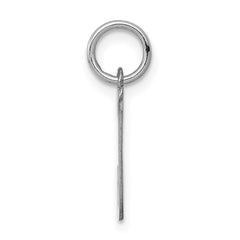 Sterling Silver Rhodium-plated Script Letter J Initial Charm QC5080J