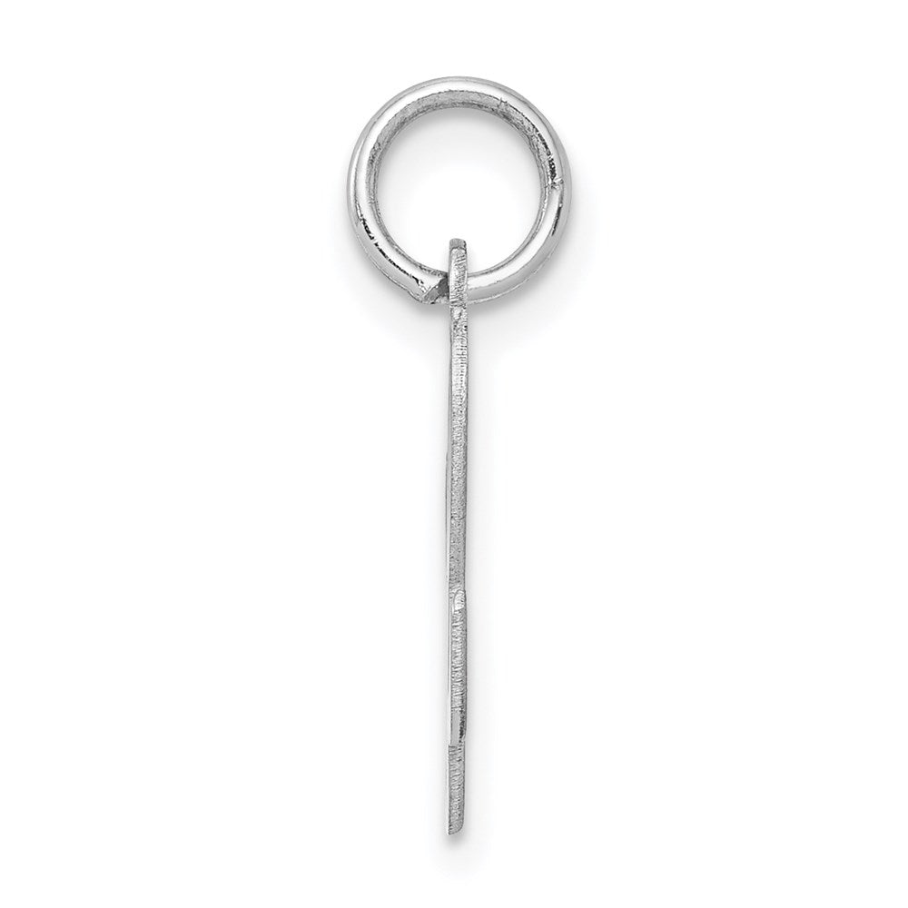 Sterling Silver Rhodium-plated Script Letter L Initial Charm QC5080L