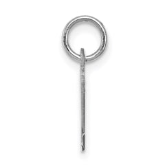 Sterling Silver Rhodium-plated Script Letter M Initial Charm QC5080M