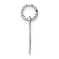 Sterling Silver Rhodium-plated Script Letter O Initial Charm QC5080O