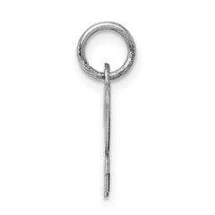 Sterling Silver Rhodium-plated Script Letter R Initial Charm QC5080R