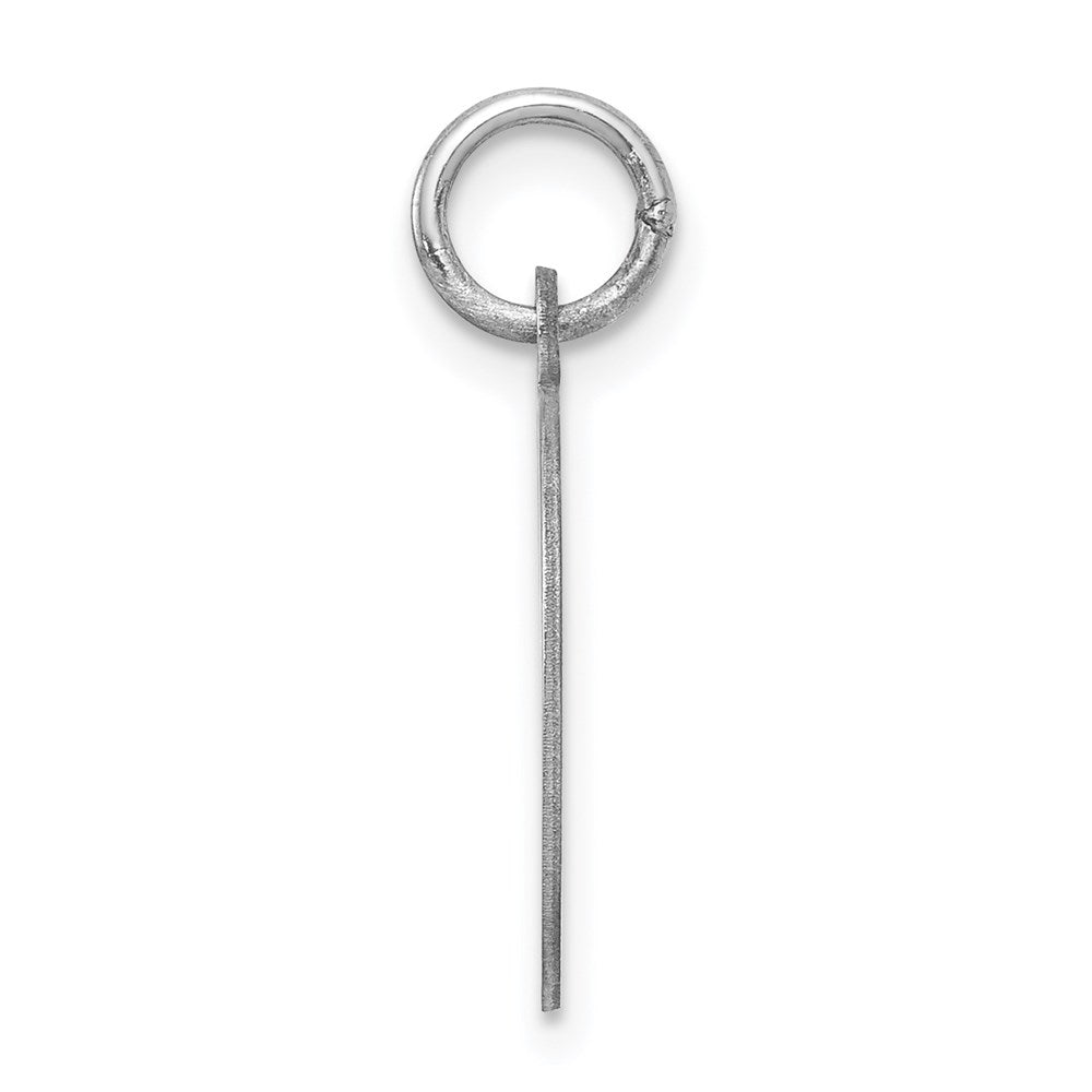 Sterling Silver Rhodium-plated Script Letter D Initial Charm QC5082D