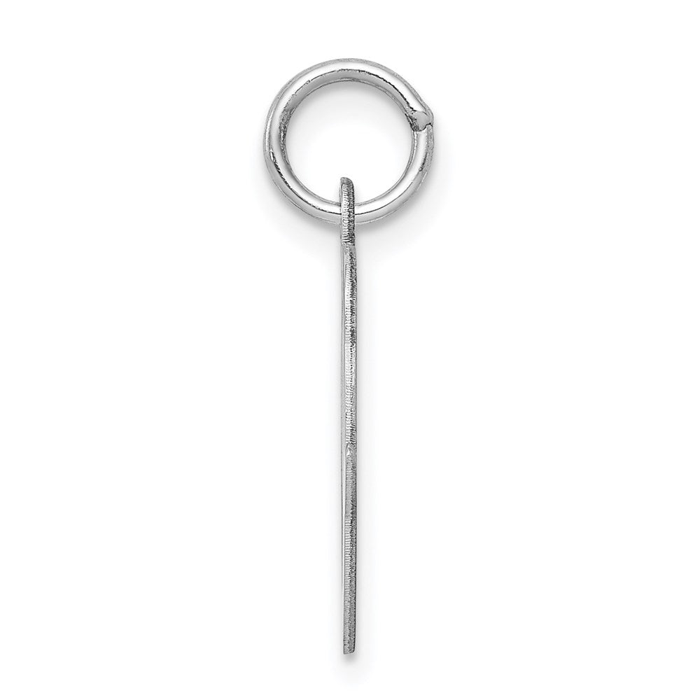 Sterling Silver Rhodium-plated Script Letter O Initial Charm QC5082O