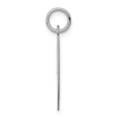 Sterling Silver Rhodium-plated Script Letter D Initial Charm QC5084D