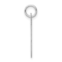 Sterling Silver Rhodium-plated Script Letter F Initial Charm QC5084F