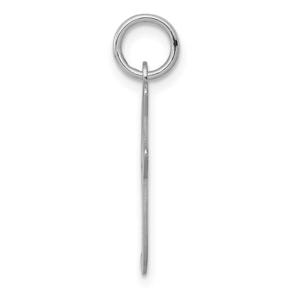 Sterling Silver Rhodium-plated Script Letter I Initial Charm QC5084I