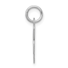 Sterling Silver Rhodium-plated Fancy Script Letter R Initial Charm QC5086R