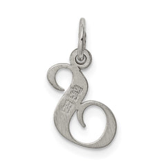 Sterling Silver Rhodium-plated Fancy Script Letter S Initial Charm QC5086S