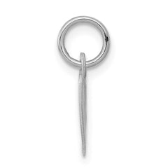 Sterling Silver Rhodium-plated Fancy Script Letter W Initial Charm QC5086W